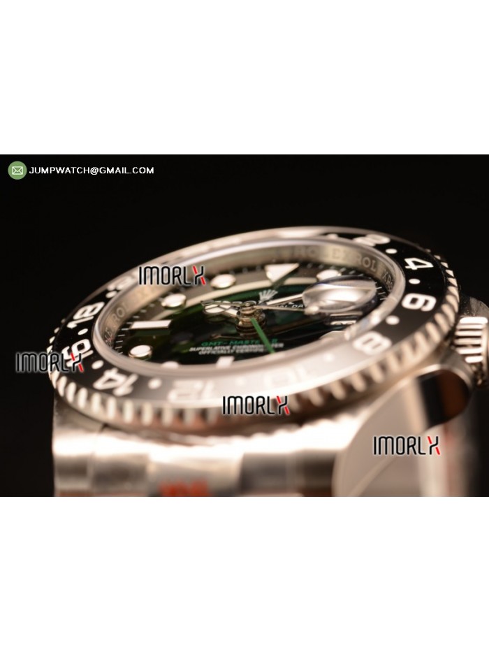 GMT-Master II 40 1:1 NOOB Best Replica Dots Markers Black Dial on Bracelet Clone 3186