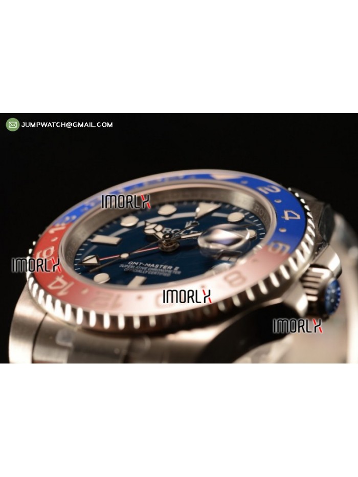 GMT-Master II SS Blue Dial On Bracelet  ETA 2836 1:1 Original