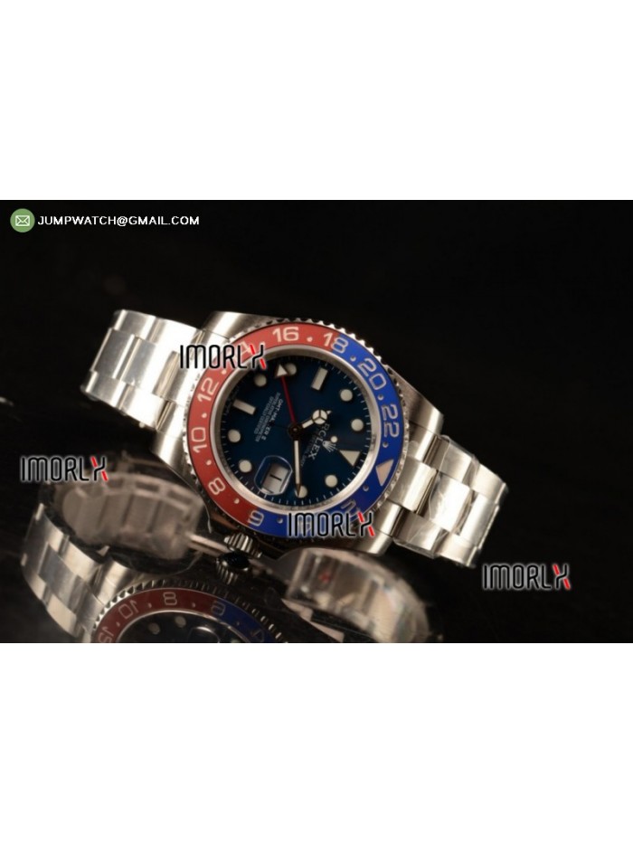 GMT-Master II SS Blue Dial On Bracelet  ETA 2836 1:1 Original