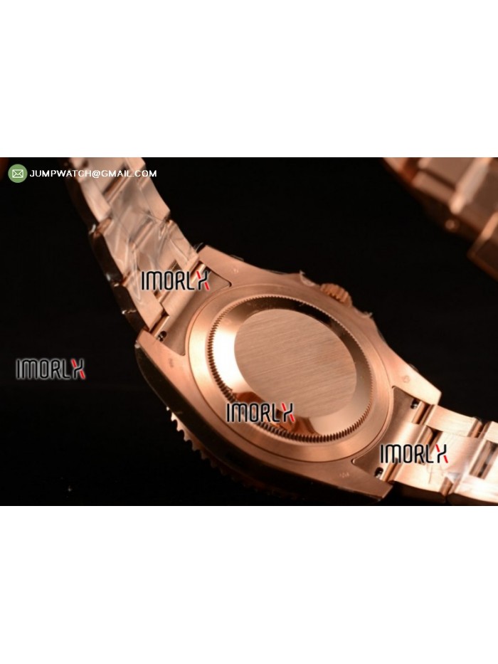 GMT-Master II RG Black Dial On Bracelet ETA 2836 1:1 Original
