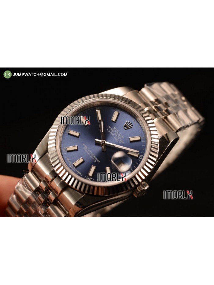 DateJust II 41mm BP Best Edition Blue Stick Makers Dial On New Version Jubilee Bracelet