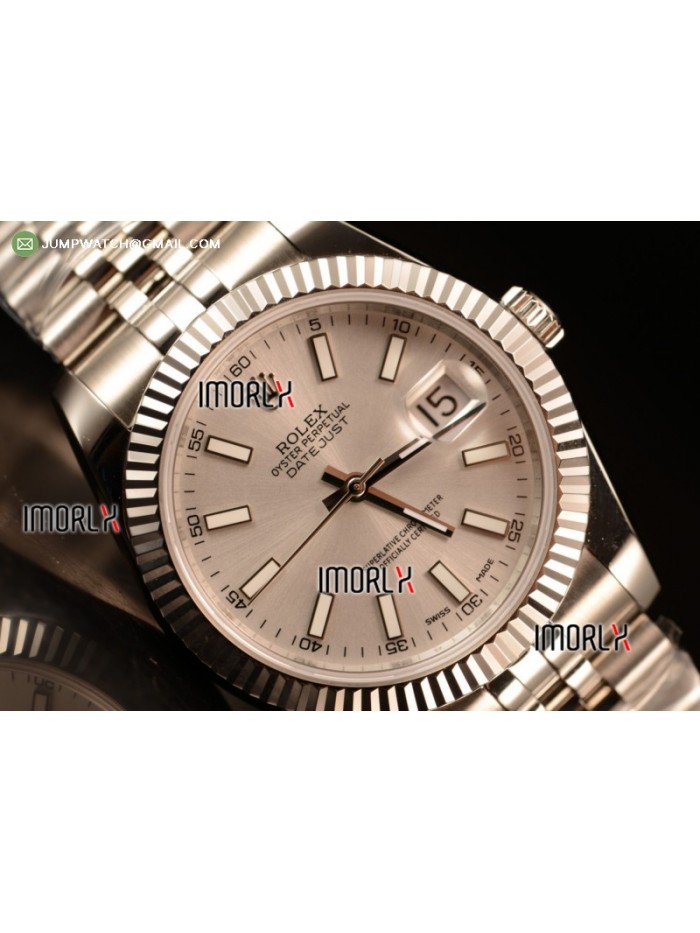 DateJust II 41mm BP Best Edition Sliver Stick Makers Dial On New Version Jubilee Bracelet