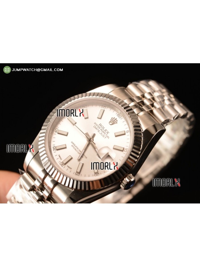 DateJust II 41mm BP Best Edition Sliver Stick Makers Dial On New Version Jubilee Bracelet