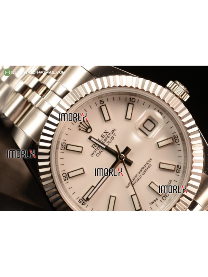 DateJust II 41mm BP Best Edition White Stick Makers Dial On New Version Jubilee Bracelet