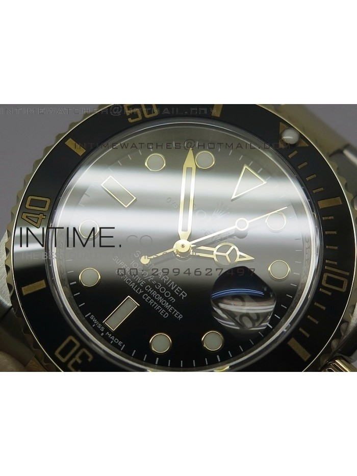 Submariner 116613 LN Noob 1:1 Best Edition YG Wrapped Bezel Superlumed Dial on SS/YG Bracelet A3135