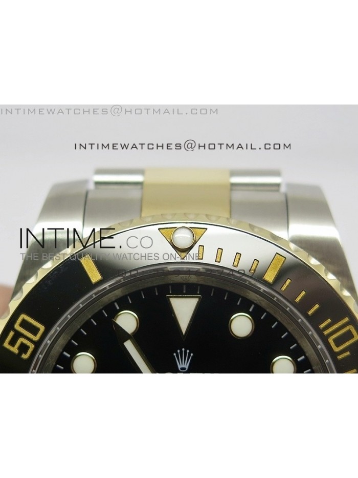 Submariner 116613 LN Noob 1:1 Best Edition YG Wrapped Bezel Superlumed Dial on SS/YG Bracelet A3135