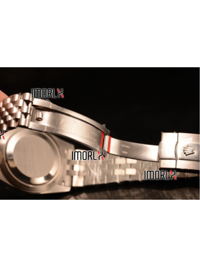 Rolex Datejust 37mm Swiss ETA 2836 Automatic Steel Case with Jubilee Steel Bezel Grey Dial Diamonds Steel Bracelet