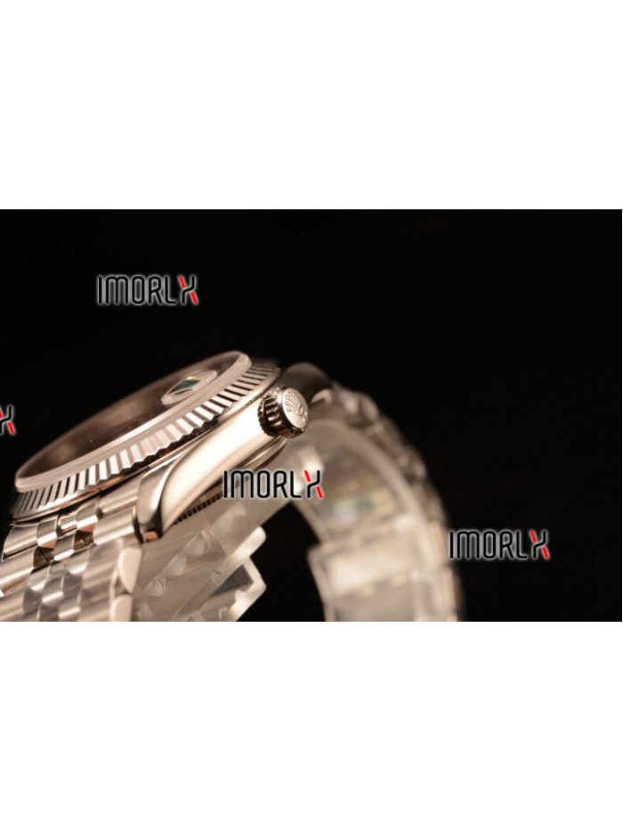 Rolex Datejust 37mm Swiss ETA 2836 Automatic Steel Case with Jubilee Steel Bezel Pink Dial Roman Steel Bracelet