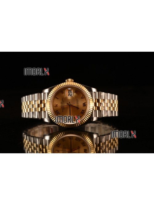 Rolex Datejust 37mm Swiss ETA 2836 Automatic Two T...