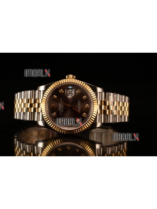 Rolex Datejust 37mm Swiss ETA 2836 Automatic Two T...