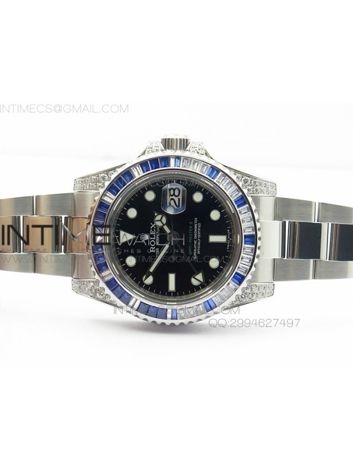 GMT-Master II 116759 SS BP Blue ruby crystal Bezel On A3186