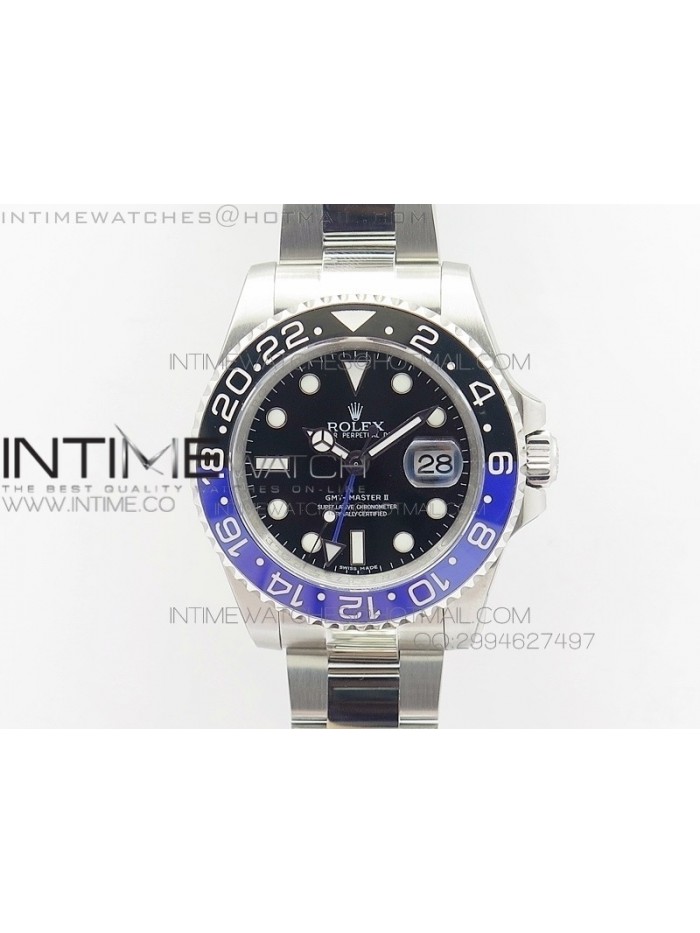 GMT-Master II 116710BLNR JF V2 Black/Blue Ceramic Bezel on SS Bracelet A2836