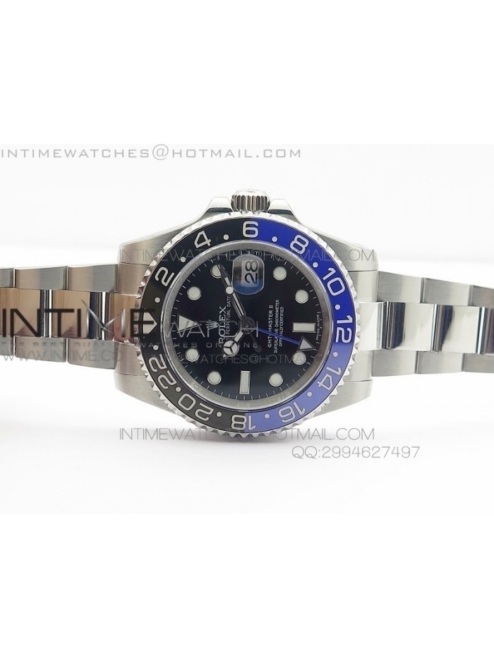 GMT-Master II 116710BLNR JF V2 Black/Blue Ceramic Bezel on SS Bracelet A2836
