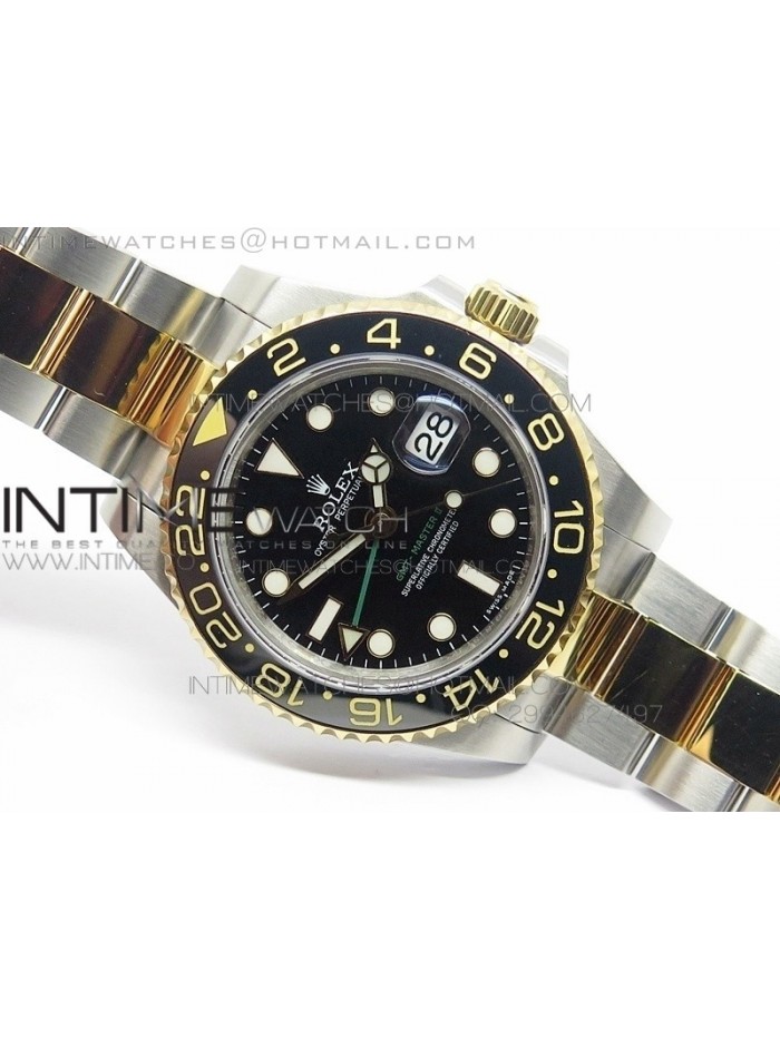 GMT-Master II 116713 LN BP Best Edition YG Wrapped Bezel Black Dial on SS/YG Bracelet