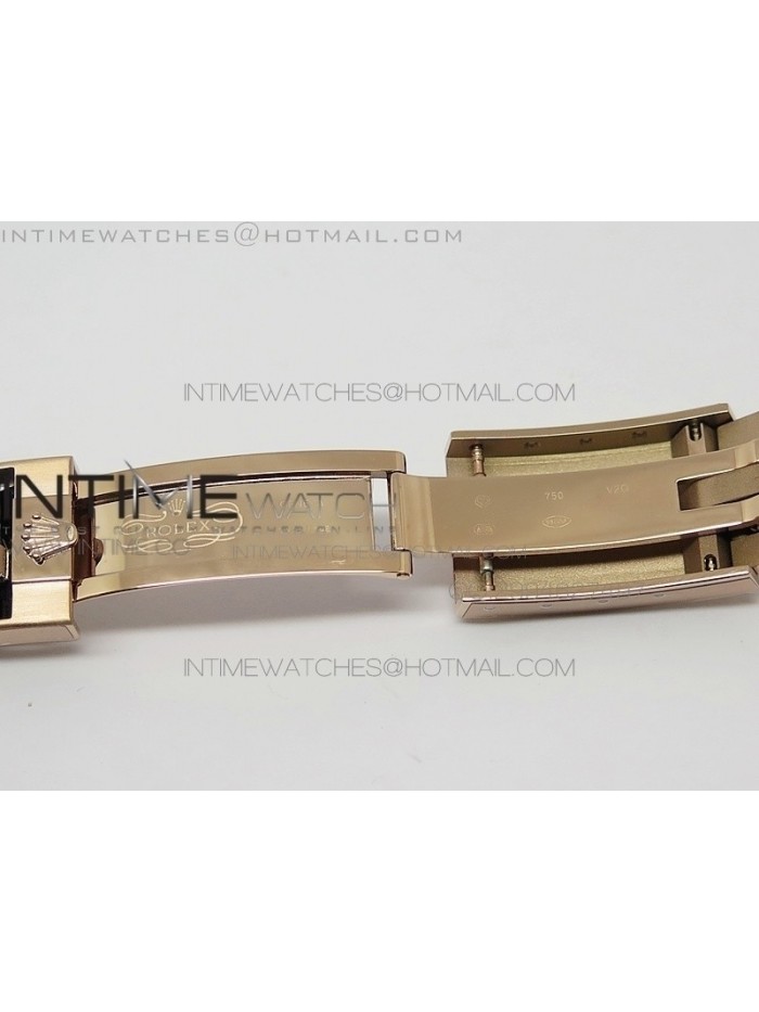 Daytona 116515 JF Best Edition Gold Stick Makers Dial on Black Leather Strap A7750