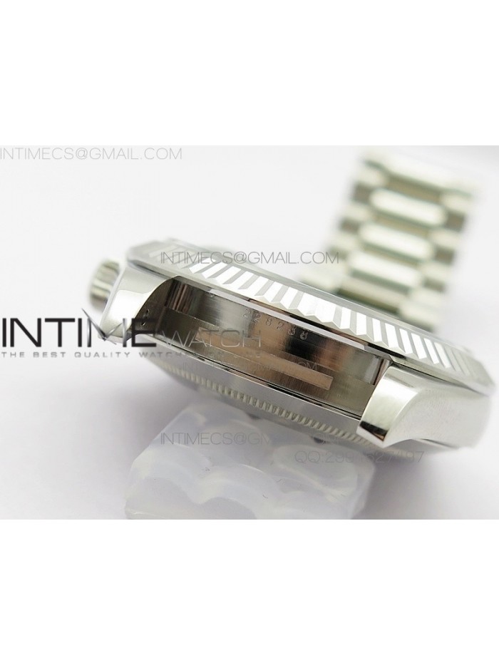 Day-Date 40 228235 Noob 1:1 Best Edition Quadrant Textured Silver Dial on SS President Bracelet A3255