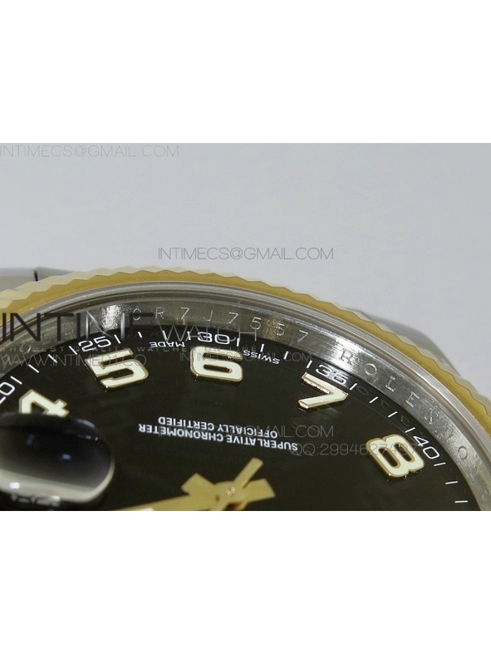 DateJustII 116333 SS/YG 41mm EW Best Edition Black Dial Numeral Markers On SS Bracelet A3136