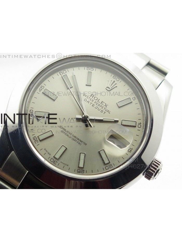 DateJust II BP Best Edition V2 Sliver Stick Dial 41mm SS on A2824