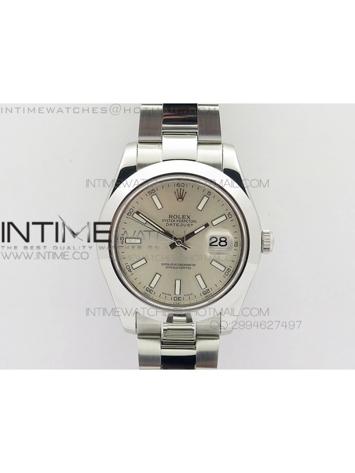 DateJust II BP Best Edition V2 Sliver Stick Dial 41mm SS on A2824