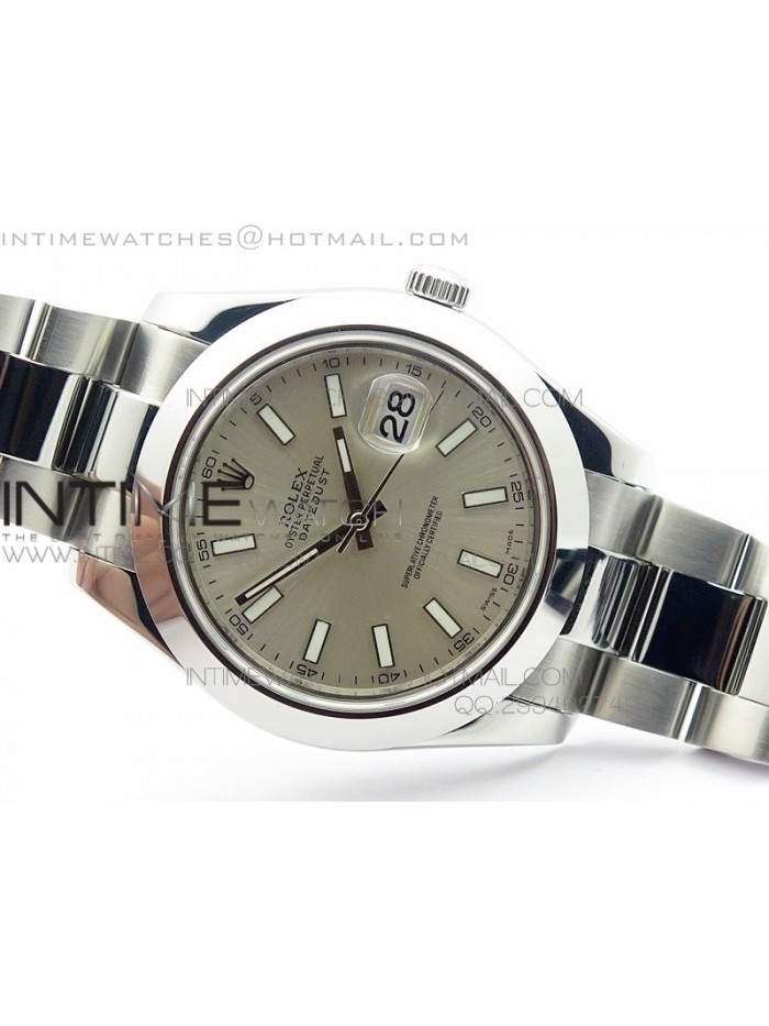 DateJust II BP Best Edition V2 Sliver Stick Dial 41mm SS on A2824