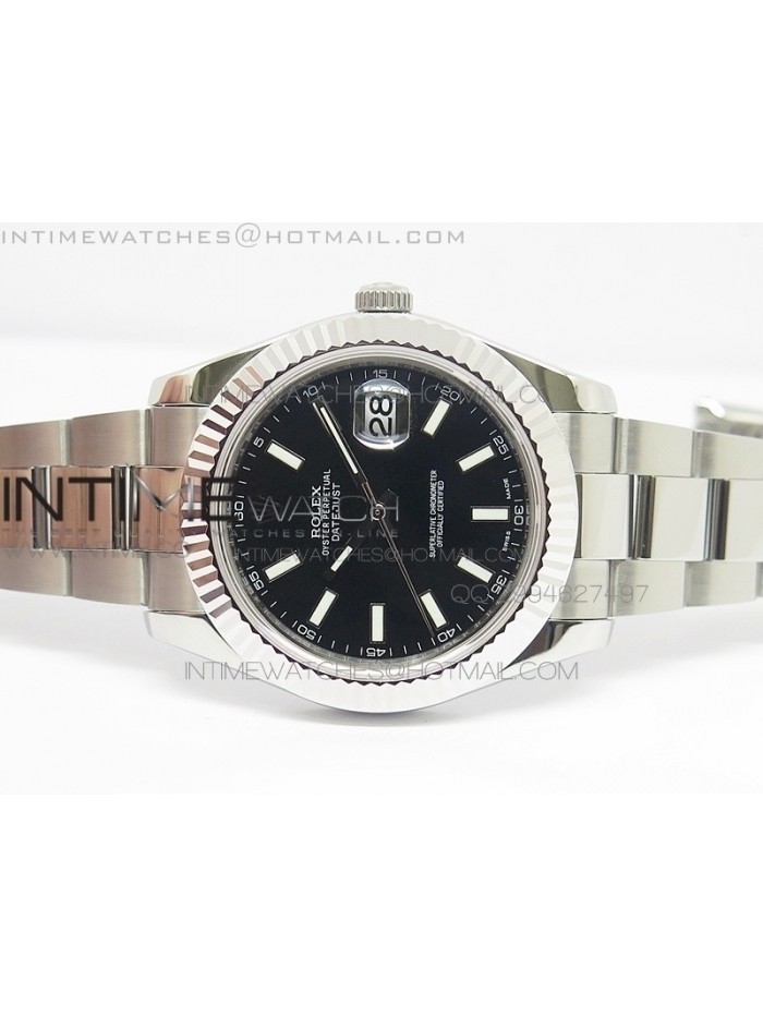 DateJust II BP Best EditionV2 Black Stick Dial 41mm SS on A2824