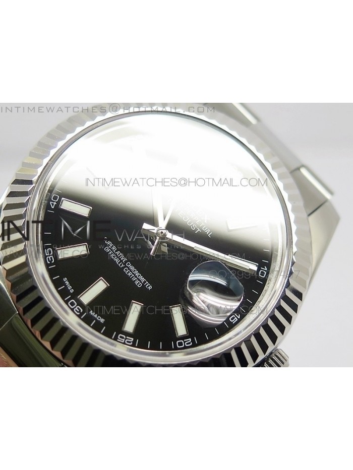 DateJust II BP Best EditionV2 Black Stick Dial 41mm SS on A2824