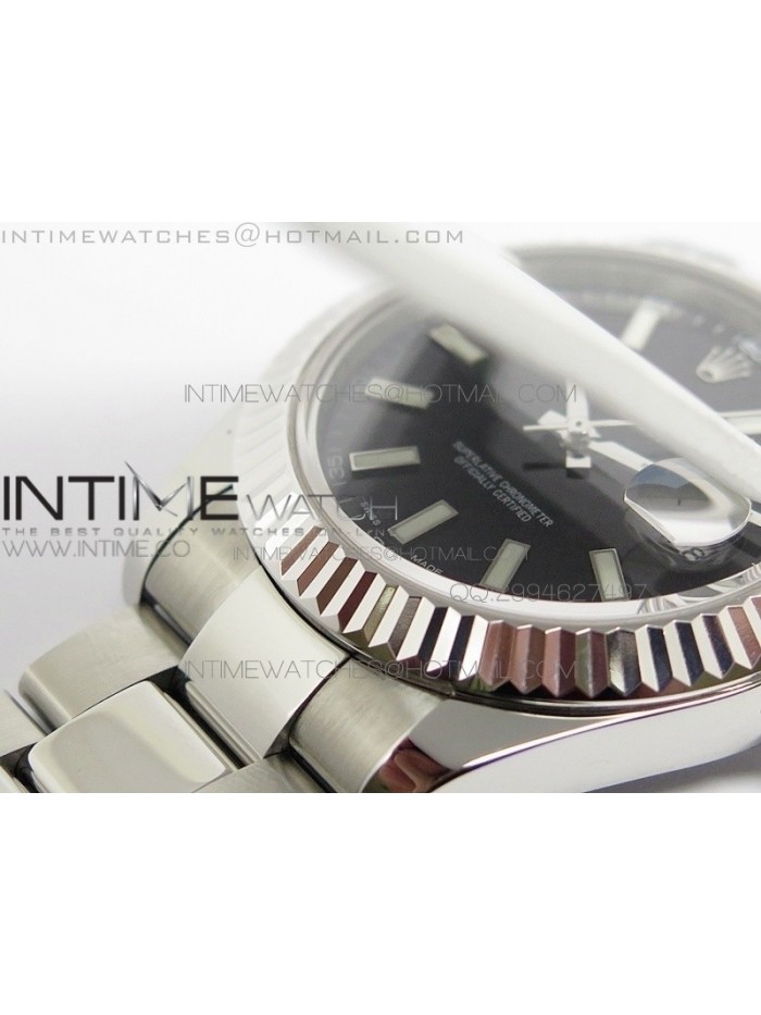 DateJust II BP Best EditionV2 Black Stick Dial 41mm SS on A2824