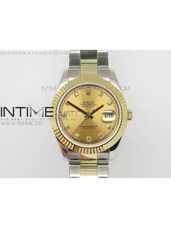 DateJust II 41mm MK Best Edition SS/YG Wrapped Gold Dial Diamond Marker Oyster Bracelet