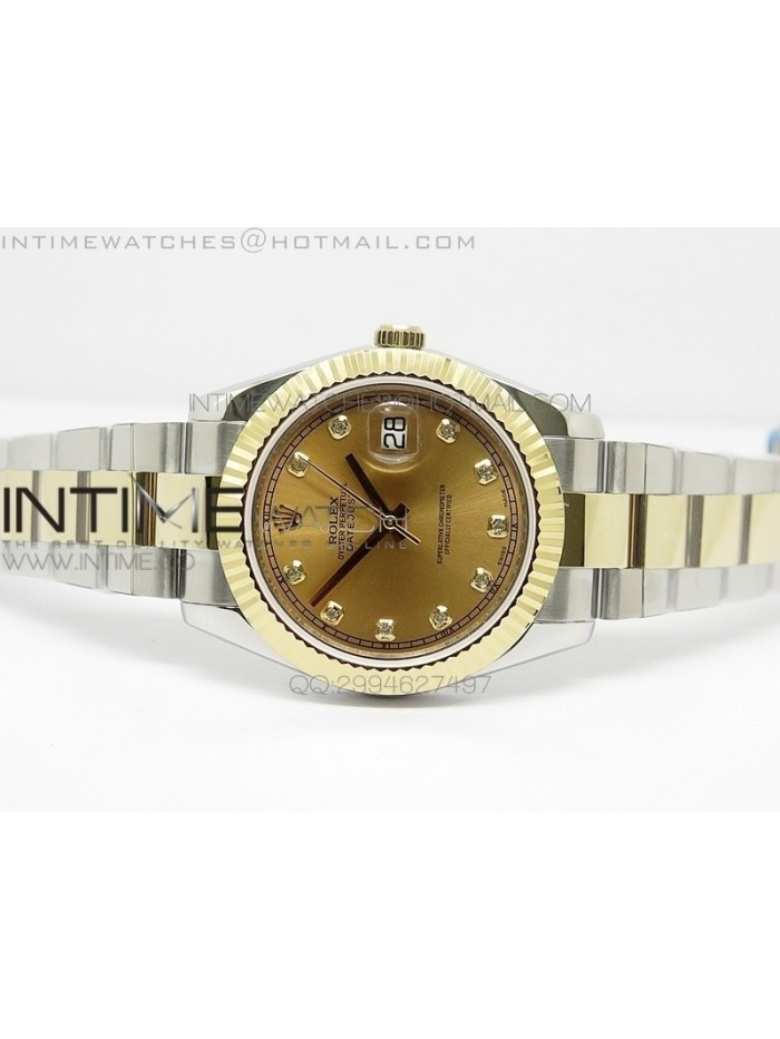 DateJust II 41mm MK Best Edition SS/YG Wrapped Gold Dial Diamond Marker Oyster Bracelet