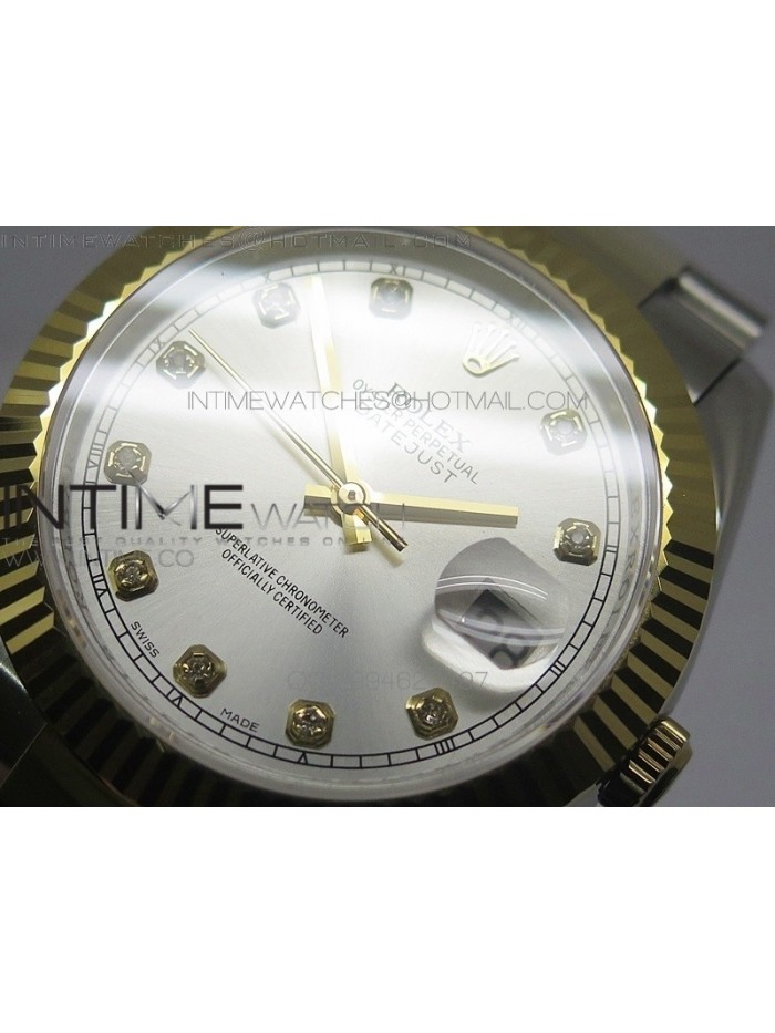 DateJust II 41mm MK Best Edition SS/YG Wrapped Sliver Dial Diamond Marker Oyster Bracelet