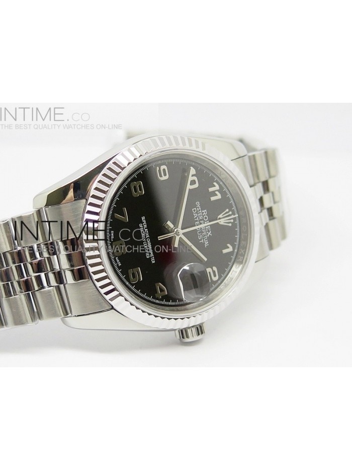 DateJust 116234 SS Black Dial Arabic numbers Markers on SS Bracelet SA3135