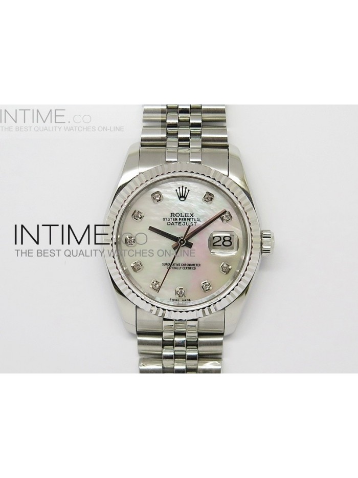 DateJust 116234 SS White MOP Dial on SS Bracelet SA3135