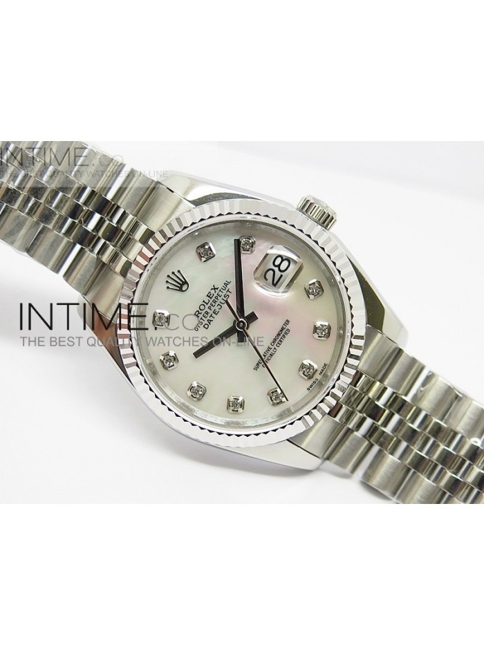 DateJust 116234 SS White MOP Dial on SS Bracelet SA3135