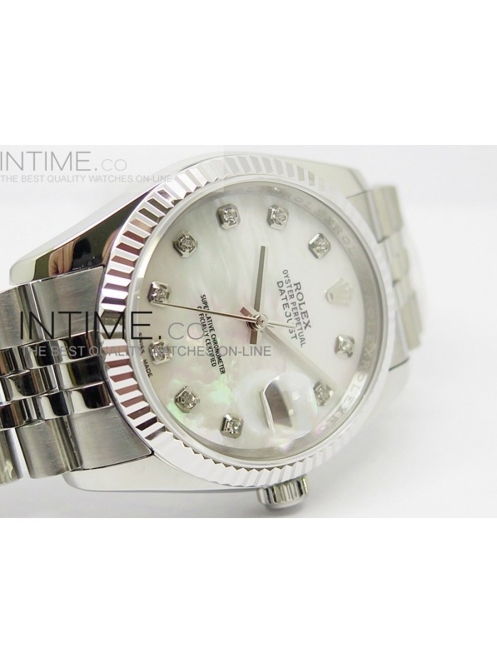 DateJust 116234 SS White MOP Dial on SS Bracelet SA3135