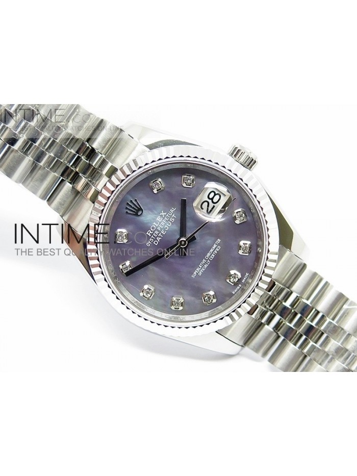 DateJust 116234 SS Purple MOP Dial on SS Bracelet SA3135