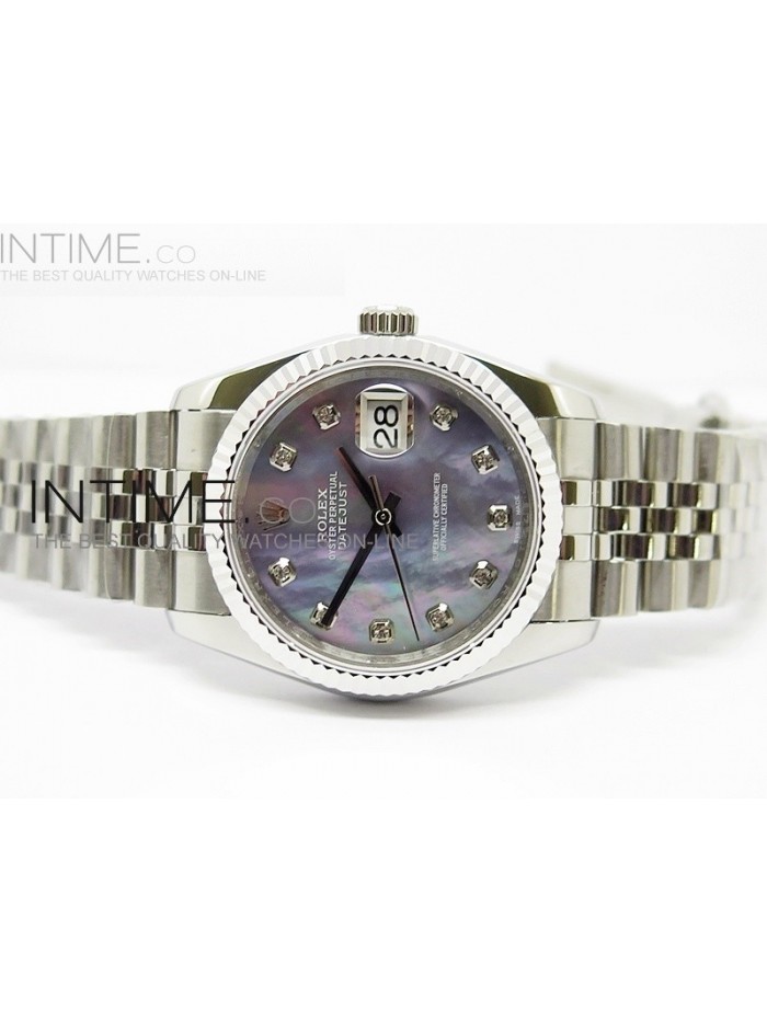 DateJust 116234 SS Purple MOP Dial on SS Bracelet SA3135