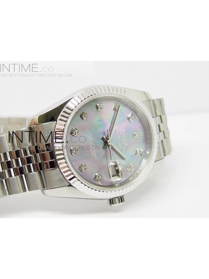 DateJust 116234 SS Purple MOP Dial on SS Bracelet SA3135