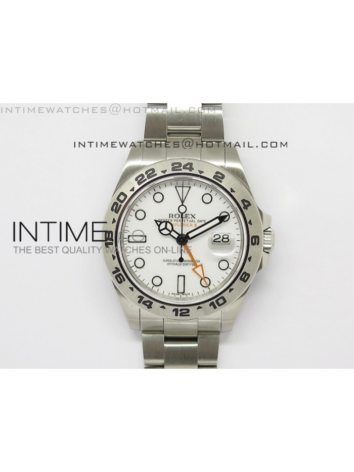 Explorer II 42mm 216570 1:1 Noob Best Edition White Dial on SS Bracelet A23J