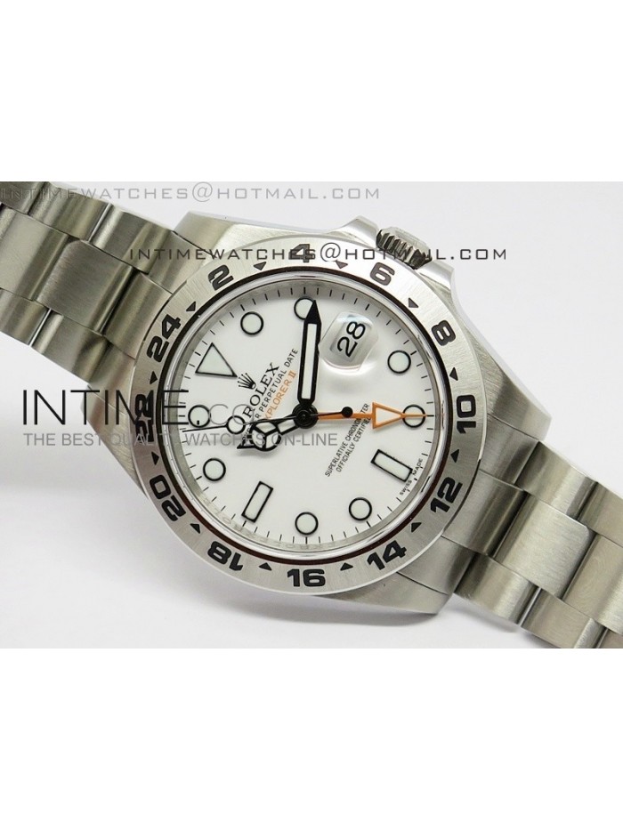 Explorer II 42mm 216570 1:1 Noob Best Edition White Dial on SS Bracelet A23J