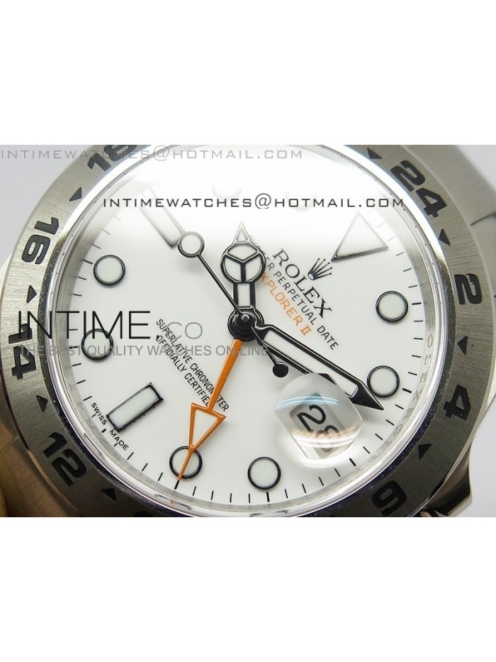 Explorer II 42mm 216570 1:1 Noob Best Edition White Dial on SS Bracelet A23J