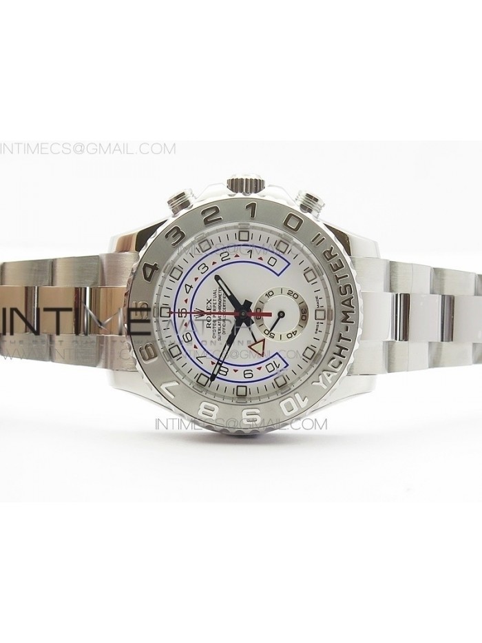 YachtMaster II 116689 SS JF 1:1 Best Edition White Dial Blue on Bracelet A7750