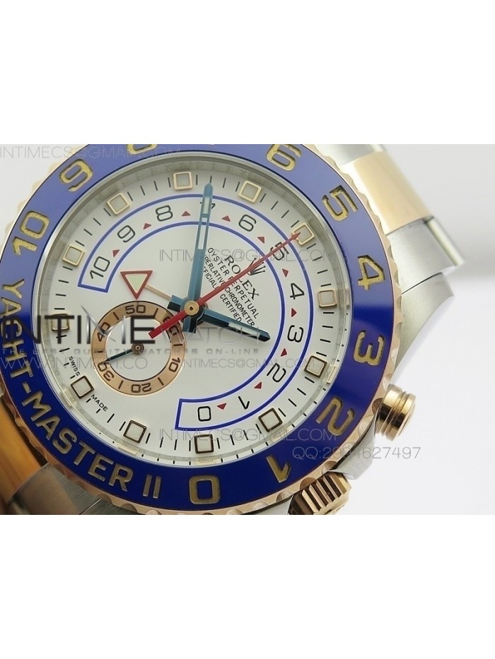 YachtMaster II 116681 SS/RG Blue Ceramic JF 1:1 Best Edition on SS/RG Bracelet A7750