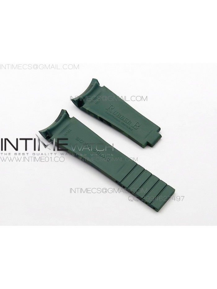 Camouflage RubberB Green Strap for deployant buckle Rolex Submariner, GMT Master II, Yacht-Master