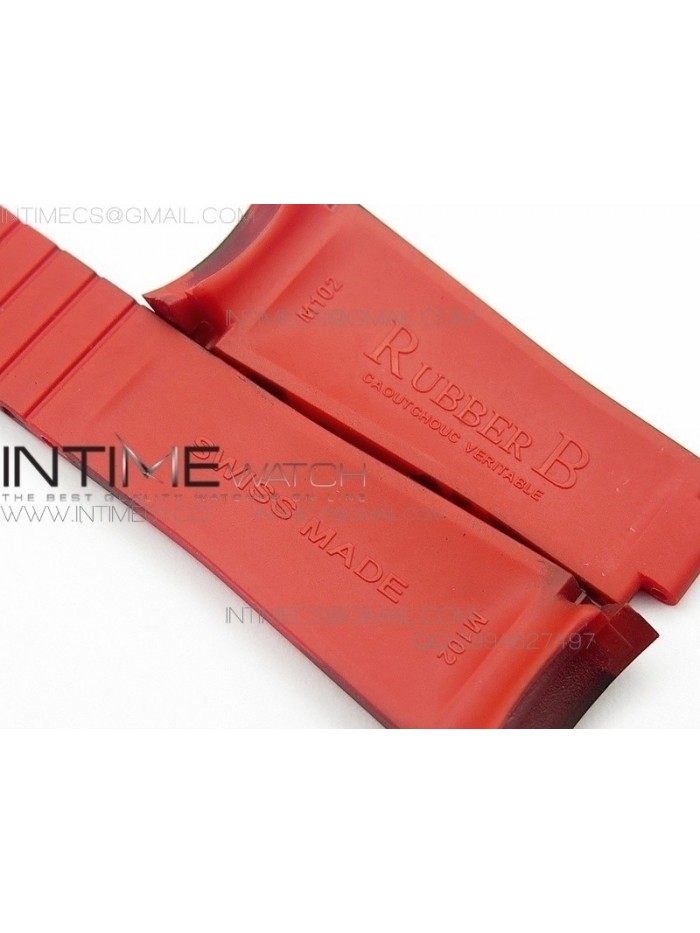 Camouflage RubberB Red Strap for deployant buckle Rolex Submariner, GMT Master II, Yacht-Master