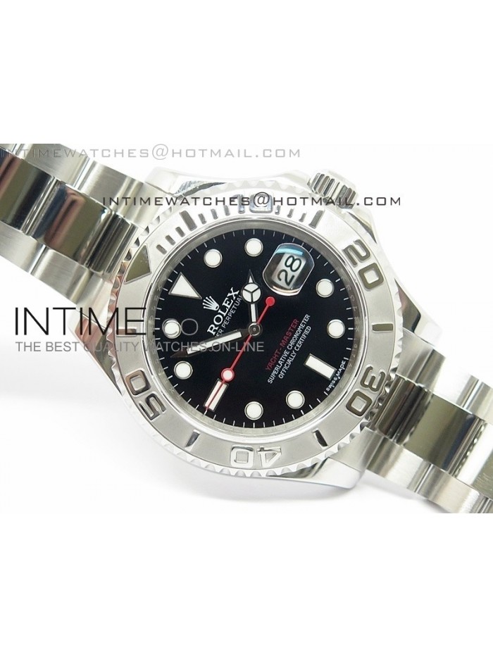 Yacht-Master 116622 JF V2 1:1 Best Edition Black Dial on SS Bracelet SA3135