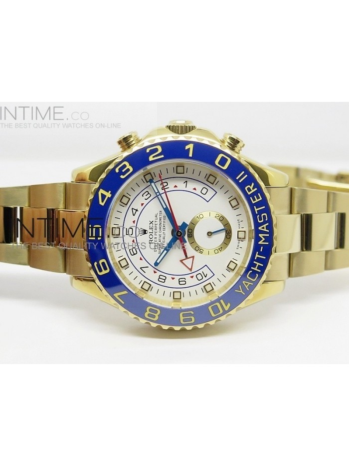 2014 YachtMaster II YG White Dial on YG Bracelet A7750