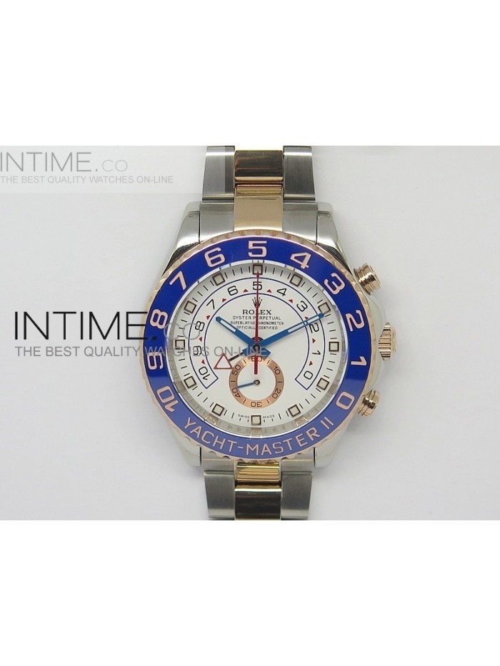 2014 YachtMaster II SS/RG White Dial on SS/RG Bracelet A7750