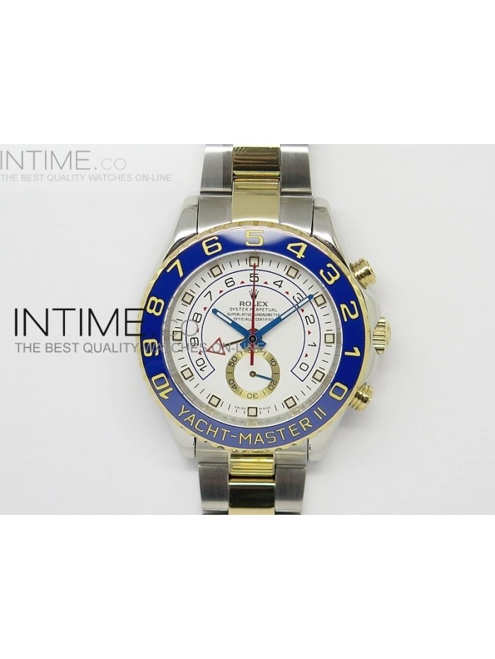 2014 YachtMaster II SS/YG White Dial on SS/YG Bracelet A7750