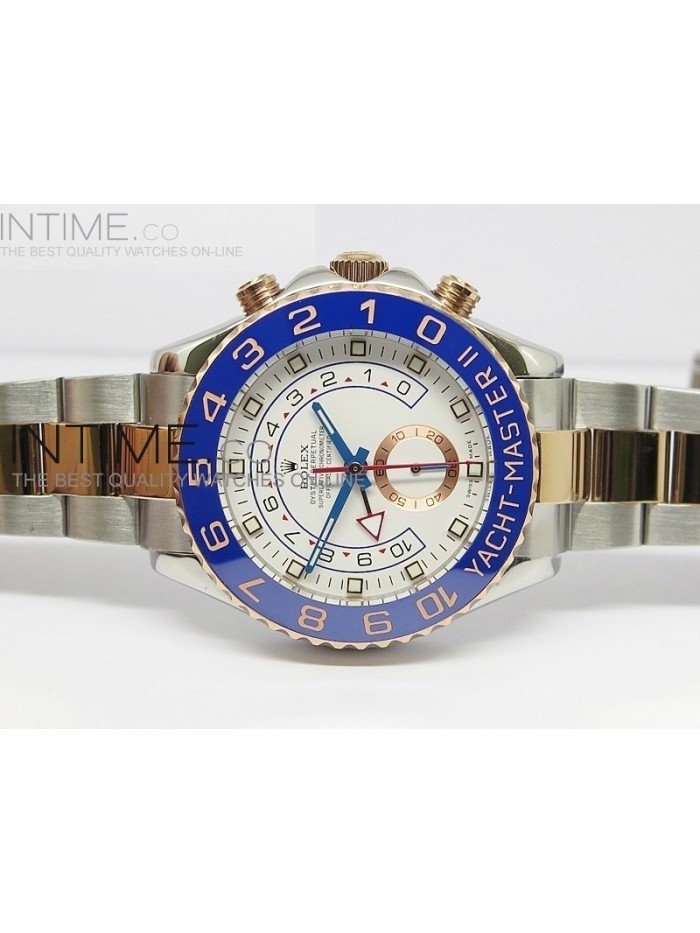 2014 YachtMaster II SS/RG White Dial on SS/RG Bracelet A2813