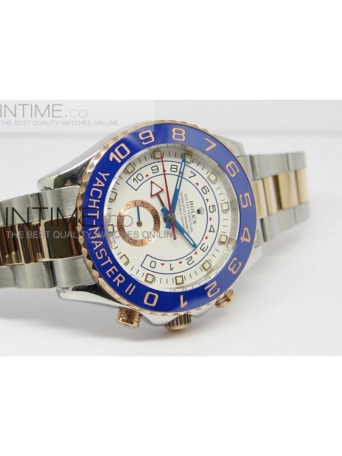 2014 YachtMaster II SS/RG White Dial on SS/RG Bracelet A2813